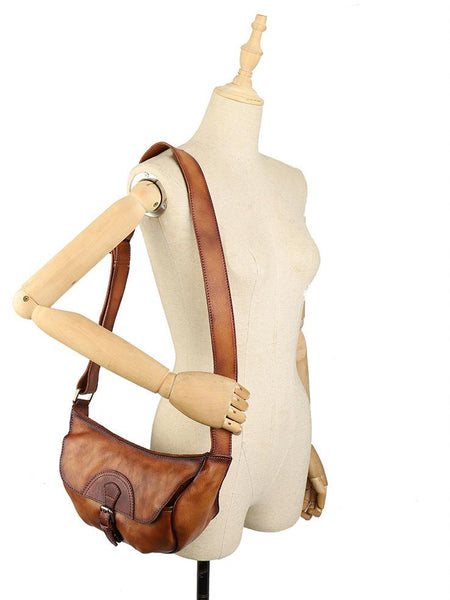 Small Cowhide Leather Crossbody Purse Shoulder Strap Bag For Women Fashion