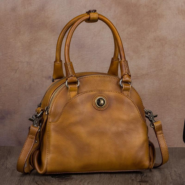 Small Ladies Cross Body Brown Leather Handbags