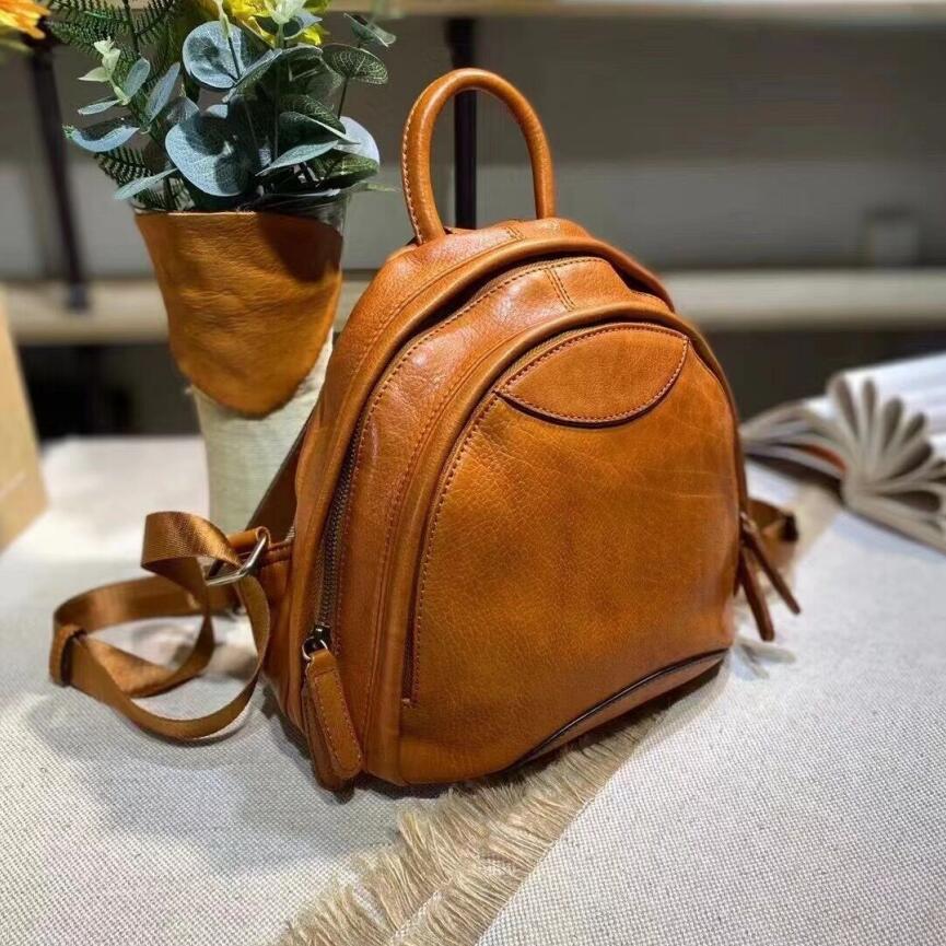 Small Ladies Leather Backpack Purse Rucksack Bag For Women