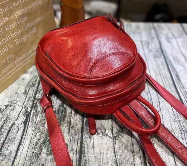 Small Ladies Leather Backpack Purse Rucksack Bag For Women Designer
