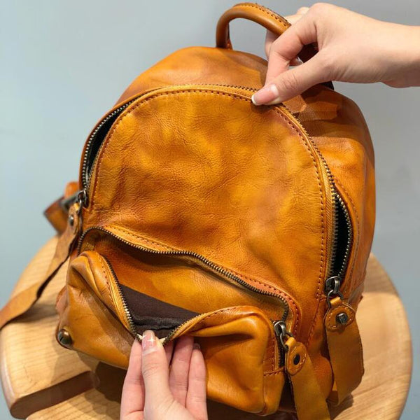 Small Ladies Leather Backpack Purse Rucksack Bags For Women Durable