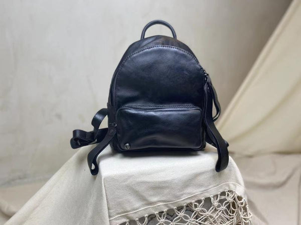 Small Ladies Leather Backpack Purse