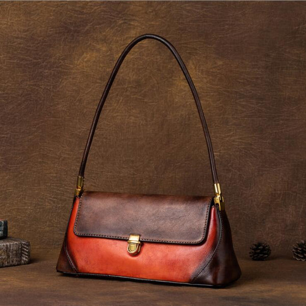 Small Ladies Leather Flap Shoulder Bag Genuine Leather Handbags For Women Beautiful