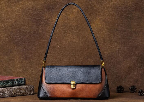 Small Ladies Leather Flap Shoulder Bag Genuine Leather Handbags For Women Cowhide