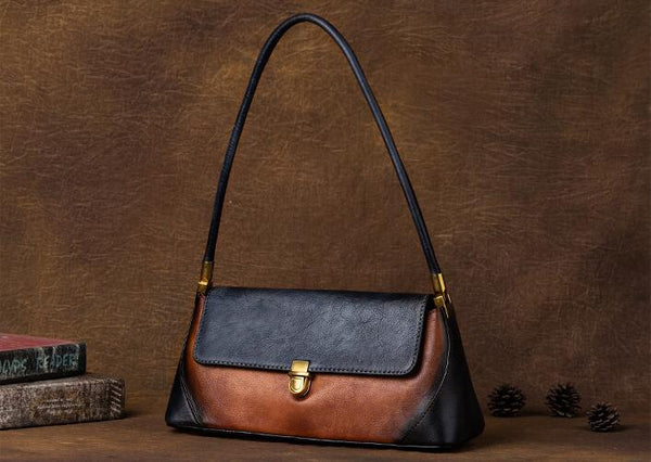 Small Ladies Leather Flap Shoulder Bag Genuine Leather Handbags For Women Cute