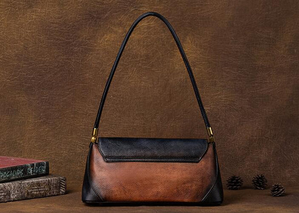 Small Ladies Leather Flap Shoulder Bag Genuine Leather Handbags For Women Designer