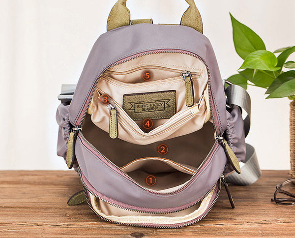 Small Ladies Lightweight Nylon Backpack Purse Waterproof Rucksack Bag For Women Designer