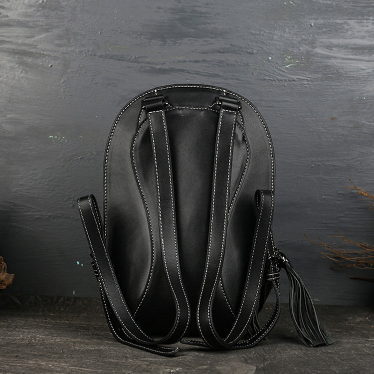 black tooled leather backpack Small Ladies Tooled Leather Backpack Purse Boho Rucksack Bag For Women – igemstonejewelry