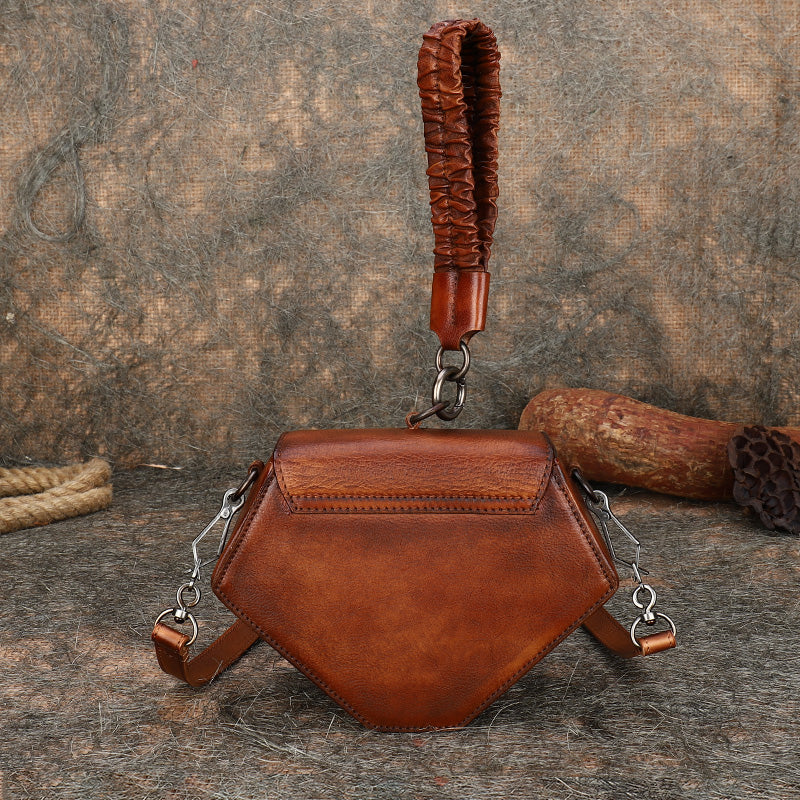 Tooled Leather Hand Strap Clutch