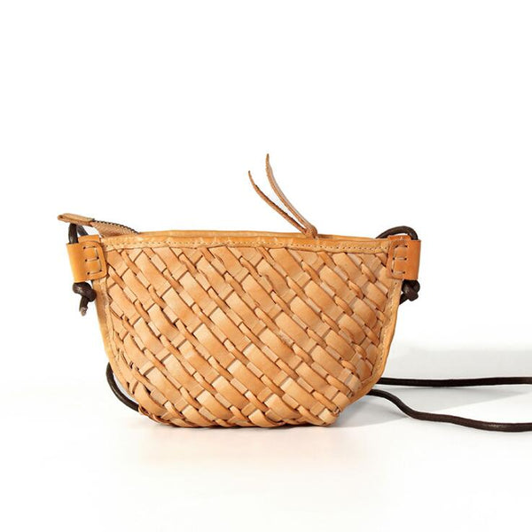 Small Ladies Woven Leather Crossbody Purse Cross Shoulder Bag For Women Accessories