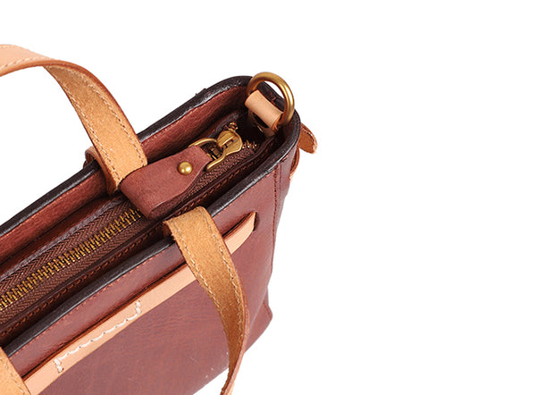 Small Leather Crossbody Tote Bag Small Handbags For Women Handmade