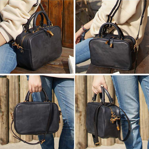 Small Leather Over the Shoulder Purse Bags Crossbody Handbags for Ladies black