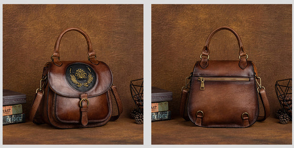 Small Leather Rucksack Handbag Leather Backpack Purse For Women Designer