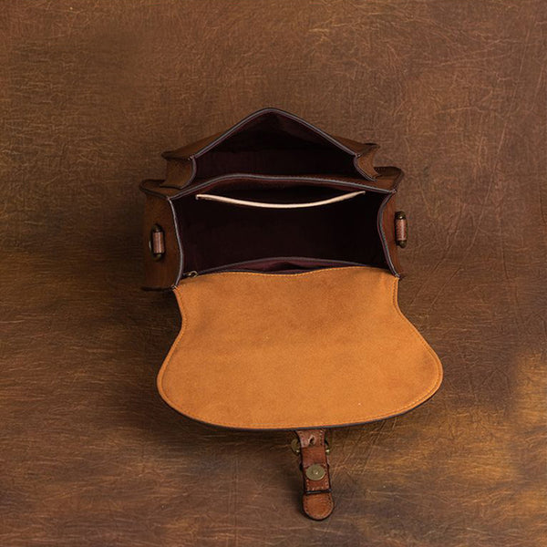 Small Leather Rucksack Handbag Leather Backpack Purse For Women Inside