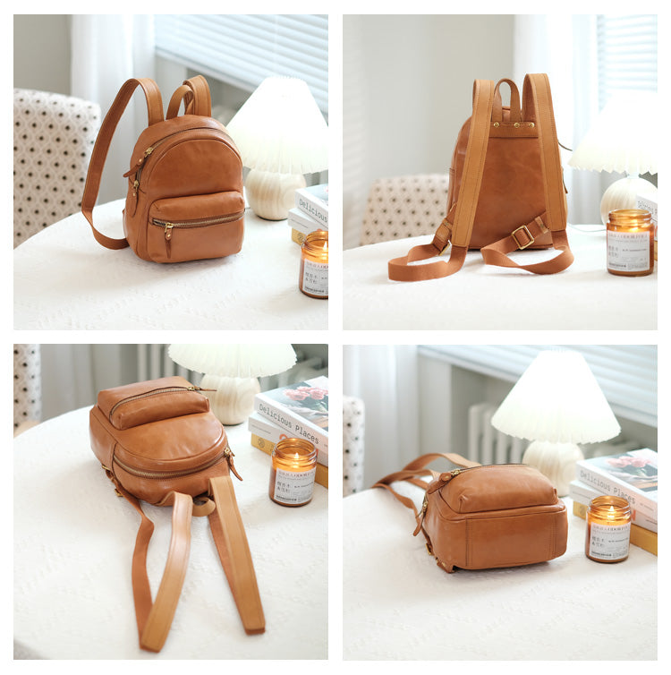affordable pu mini backpack Women's Mini Leather Backpack Ladies Black Backpack Bag For Women – igemstonejewelry