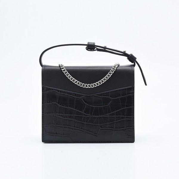 Small Women's Black Crossbody Bag Leather Handbags