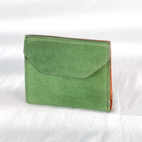 Small Women's Genuine Leather Billfold Wallet With Card Holder For Women Handmade
