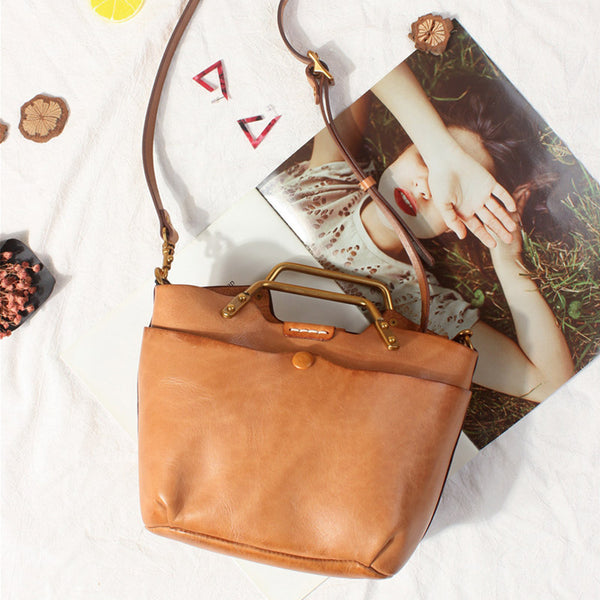 Small Women's Genuine Leather Handbags Crossbody Sling Bag For Women Funky