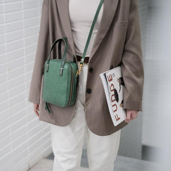Small Women's Genuine Leather Handbags Crossbody Sling Bag For Women Minimalist