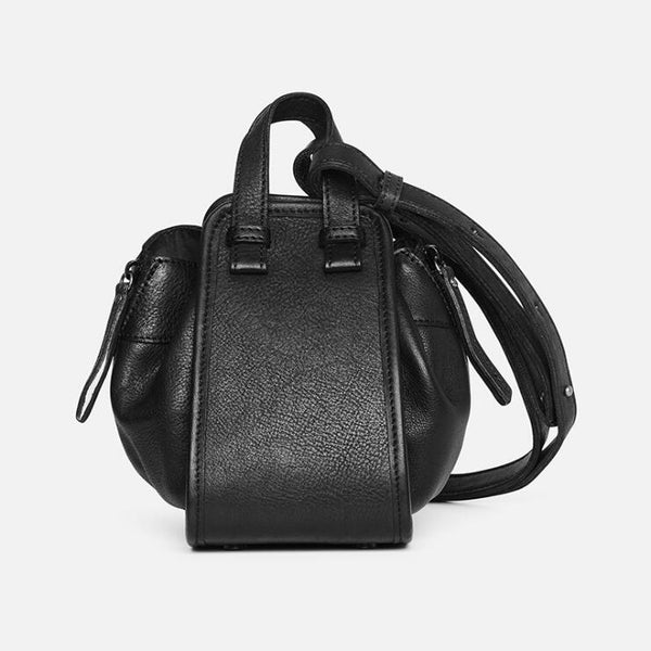 Small Women's Genuine Leather Handbags Crossbody Sling Bag Purse For Women Black