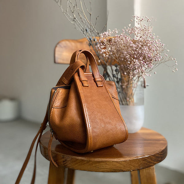 Small Women's Genuine Leather Handbags Crossbody Sling Bag Purse For Women Cute