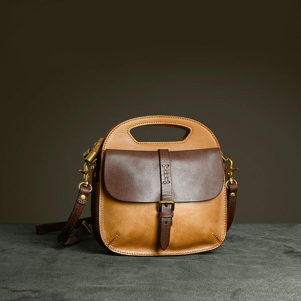 Vintage Leather Crossbody Purse Shoulder Handbags For Women Cool