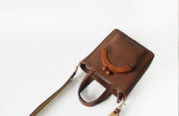 Small Women's Genuine Leather Tote Bags Handbags Crossbody Purse for Women Designer