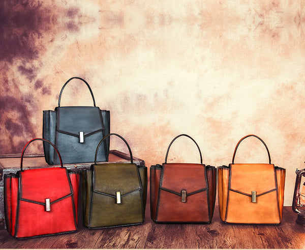 Small Women's Leather Satchel Handbags Purse Crossbody Bag   for Women