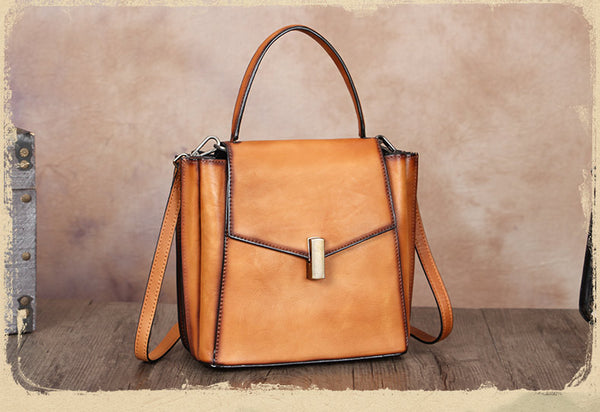 Small Women's Leather Satchel Handbags Purse Crossbody Bag for Women Designer