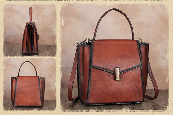 Small Women's Leather Satchel Handbags Purse Crossbody Bag for Women Fashion
