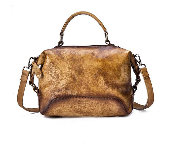 Small Women's Leather Shoulder Handbags Crossbody Purse For Women Brown