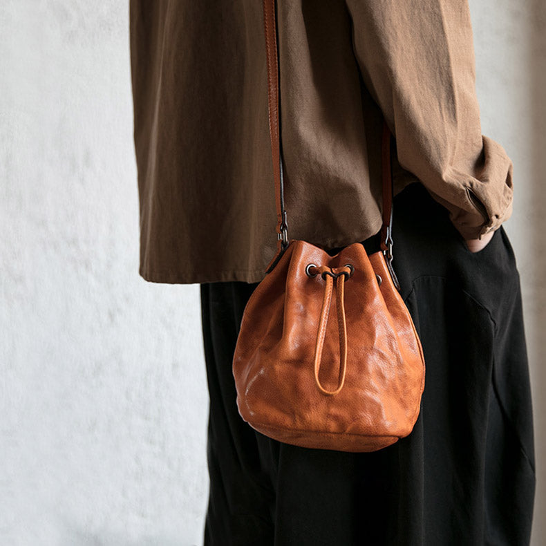 The Bucket Shoulder Bag - Handmade Women's Leather and Bucket Bag