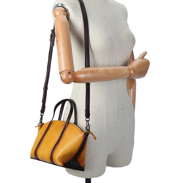 Top Zipped Women Brown Shoulder Bag Crossbody Bag