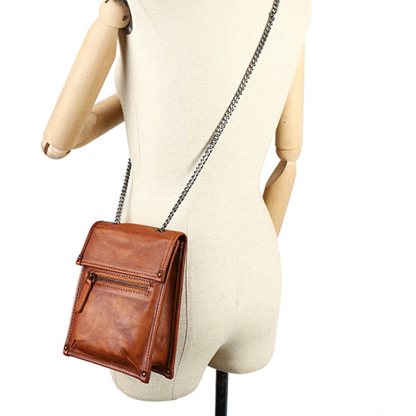 Small Womens Flap Leather Crossbody Bags Chain Shoulder Bag For Women Durable