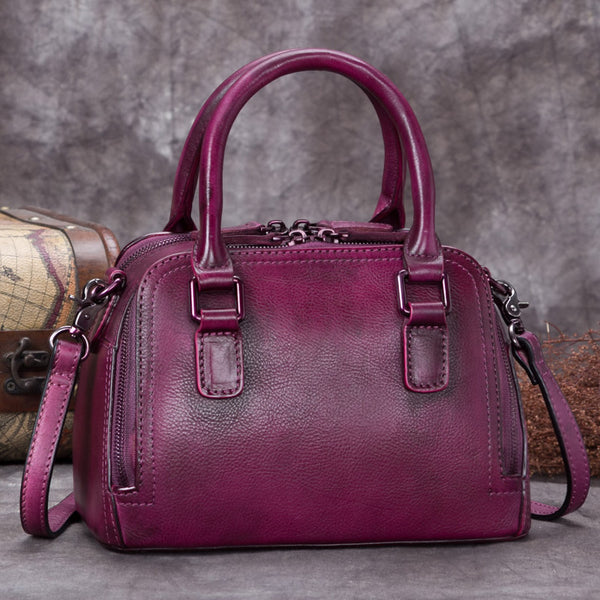 Vintage Women's Genuine Leather Handbags Over The Shoulder Purse For Women Accessories