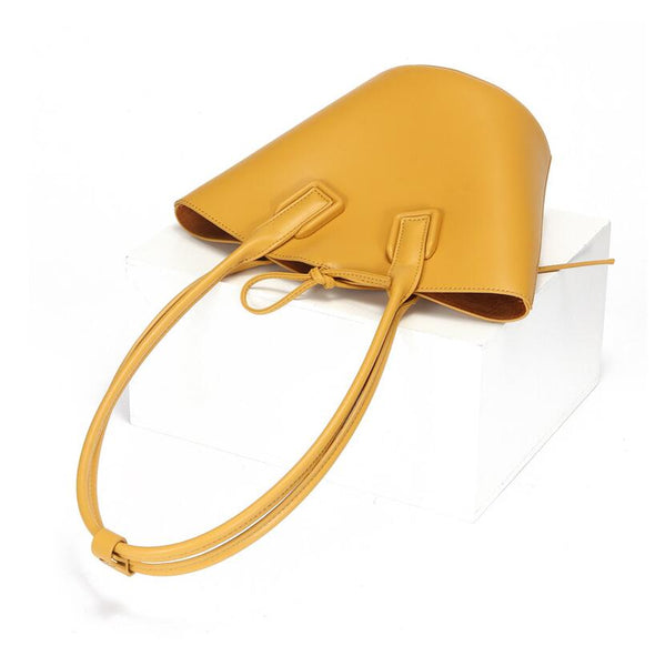 Small Womens Genuine Leather Bucket Handbags Shoulder Bag For Women Best