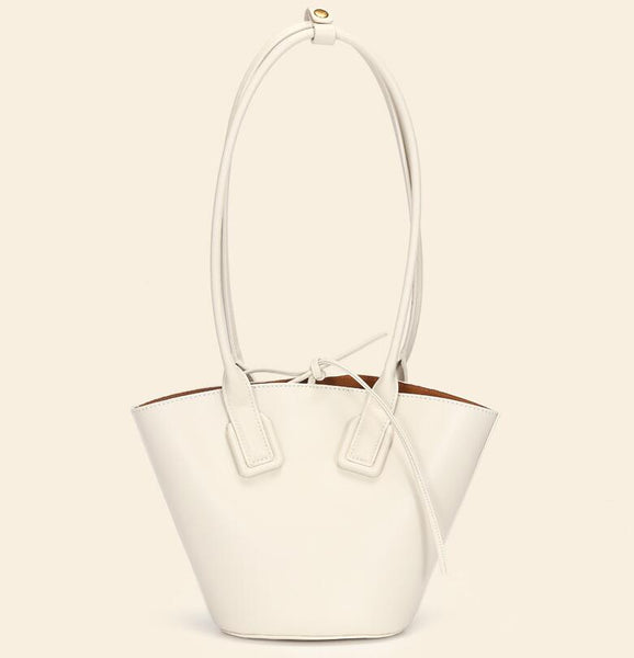 Small Womens Genuine Leather Bucket Handbags Shoulder Bag For Women Designer