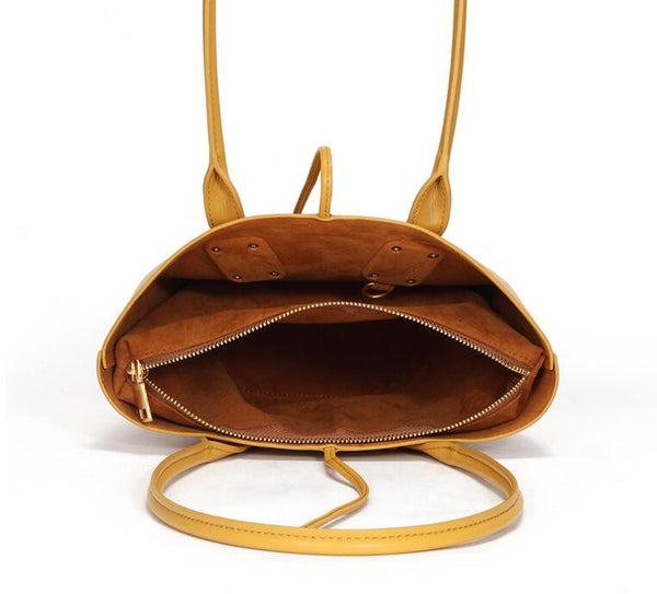 Small Womens Genuine Leather Bucket Handbags Shoulder Bag For Women Quality