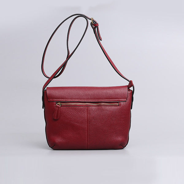 Small Womens Genuine Leather Satchel Bag Crossbody Bags for Women Minimalist