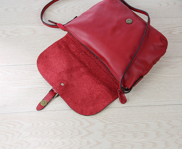Small Womens Genuine Leather Satchel Bag Crossbody Bags for Women stylish