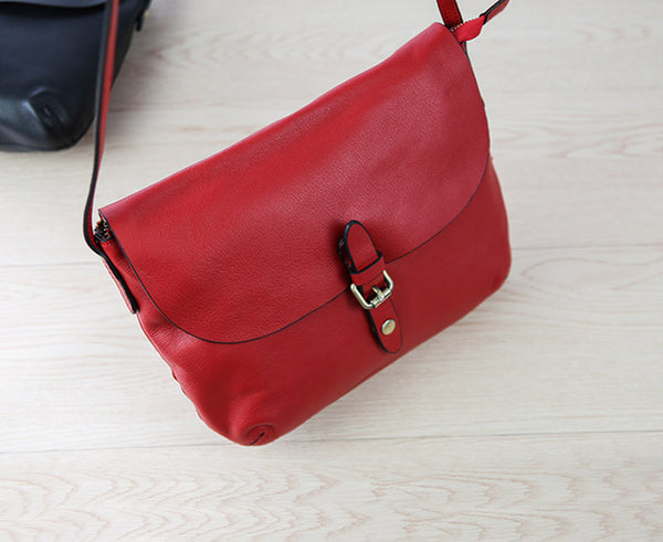 Small Womens Genuine Leather Satchel Bag Crossbody Bags for Women work bag