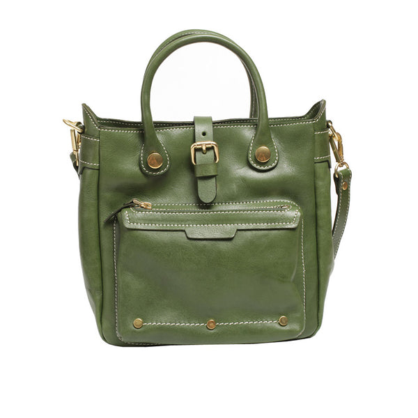 Small Womens Green Leather Crossbody Tote Bag Shoulder Handbags Purse for Women Designer