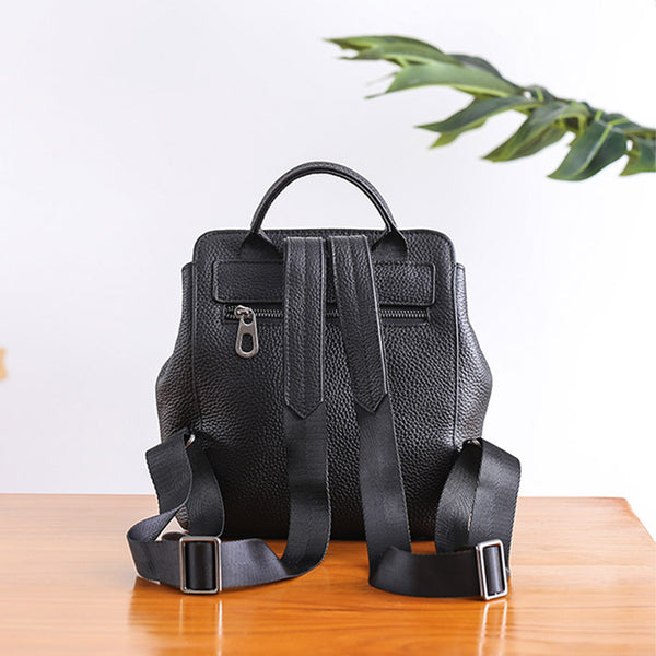 Small Womens Leather Backpack Purse Cute Backpacks for Women Minimalist