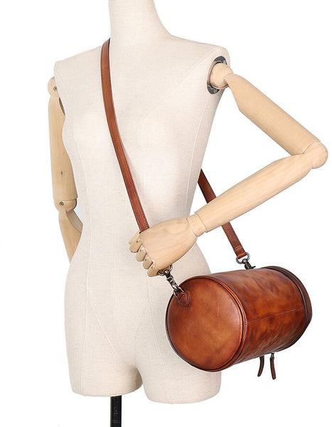 Small Womens Leather Crossbody Bucket Bag Handbags For Women Cool