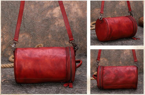 Small Womens Leather Crossbody Bucket Bag Handbags For Women Designer