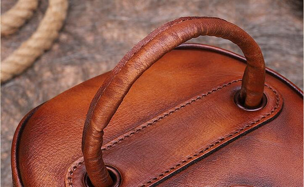 Small Womens Leather Crossbody Bucket Bag Handbags For Women Durable