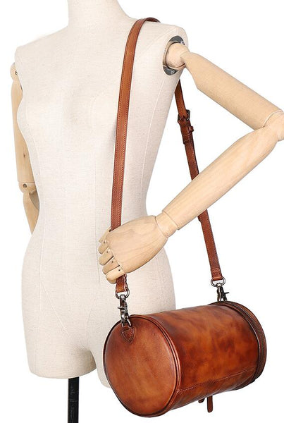Small Womens Leather Crossbody Bucket Bag Handbags For Women Genuine Leather