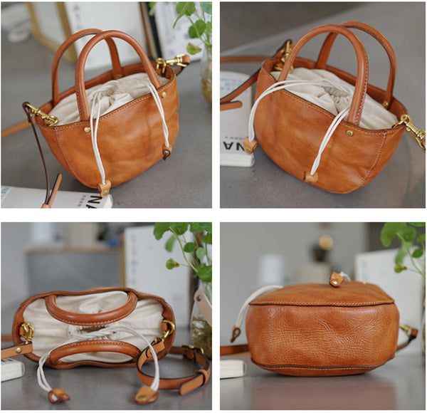 Small Womens Leather Shoulder Bag Genuine Leather Crossbody Bags For Women Vintage