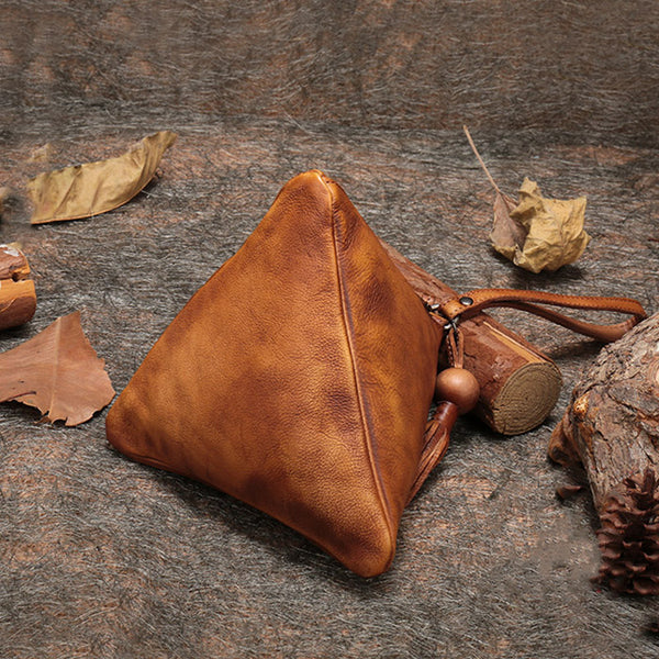 Small Womens Tan Leather Purses And Handbags Cute Clutches for Women cowhide