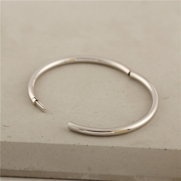Handmade Sterling Silver Bangle Bracelets Unique Jewelry Accessories Gifts For Women